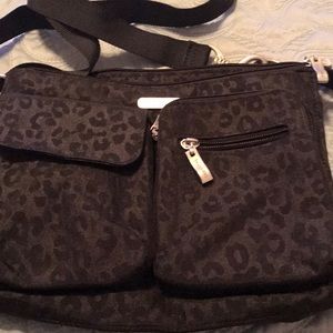Baggallini black animal print Crossbody handbag